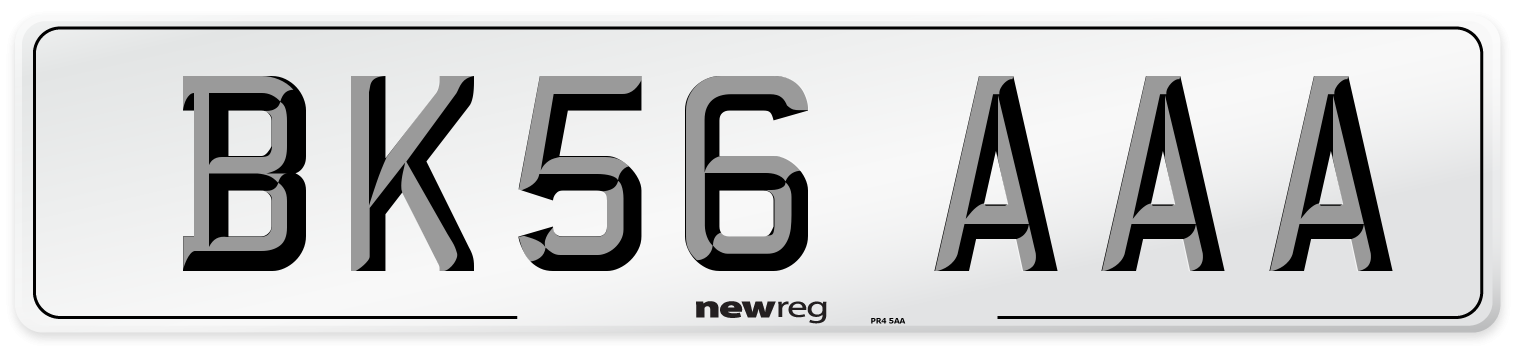BK56 AAA Number Plate from New Reg
